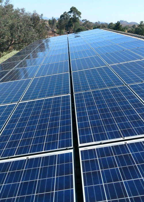 commercial solar panels after cleaning